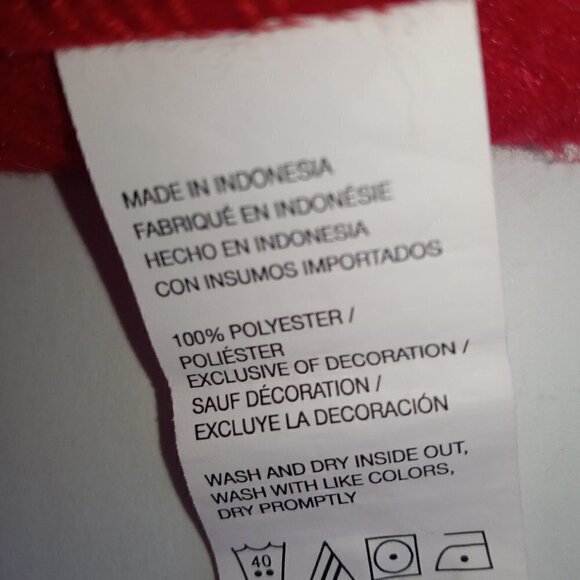 MEN'S IZOD SPORTSWEAR CASUAL FLEECE JACKET FOUR BUTTON RED BLUE TRIM SIZE  XL - Picture 6 of 6